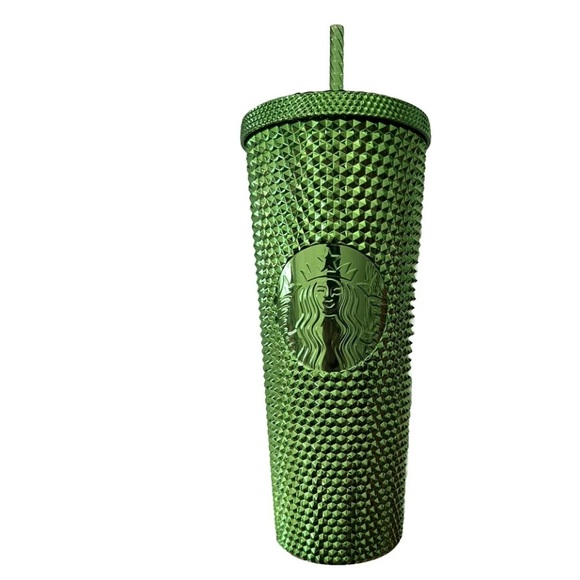 Starbucks Studded 2023 Tumbler with Straw, Green Metallic 24 Fl Oz - Picture 1 of 3